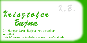 krisztofer bujna business card